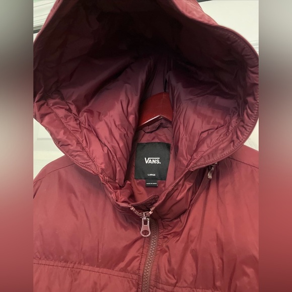 Vans Burgundy Hooded Puffer Jacket - Picture 8 of 9